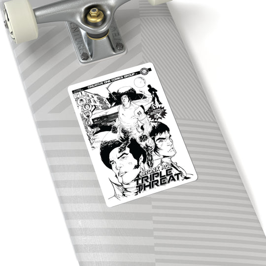 Triple Threat Comic Sticker