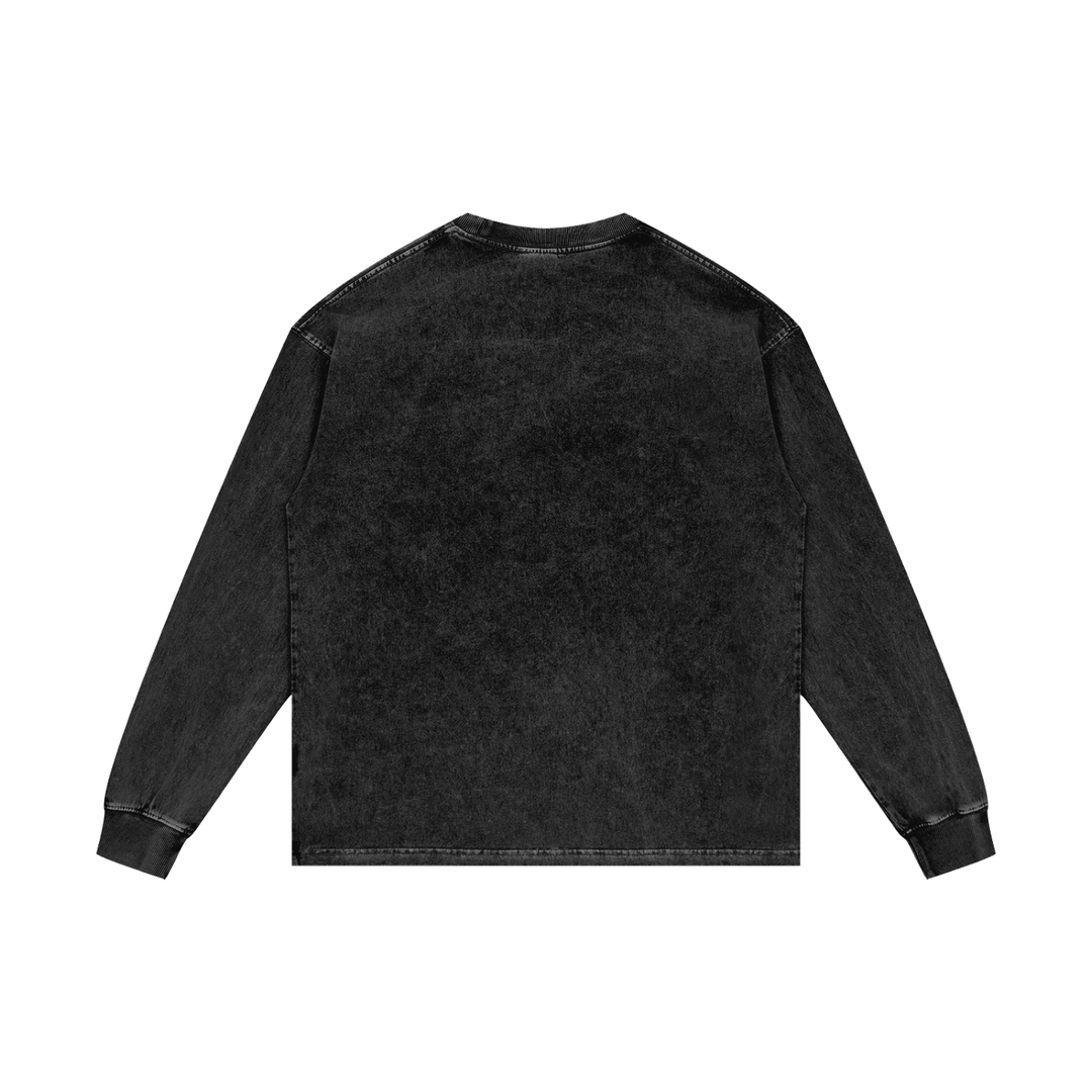 Welcome to Woodlawn St. Patty's Exclusive Acid Wash Oversize Long Sleeve T-Shirt by Bronx Native for New York summer