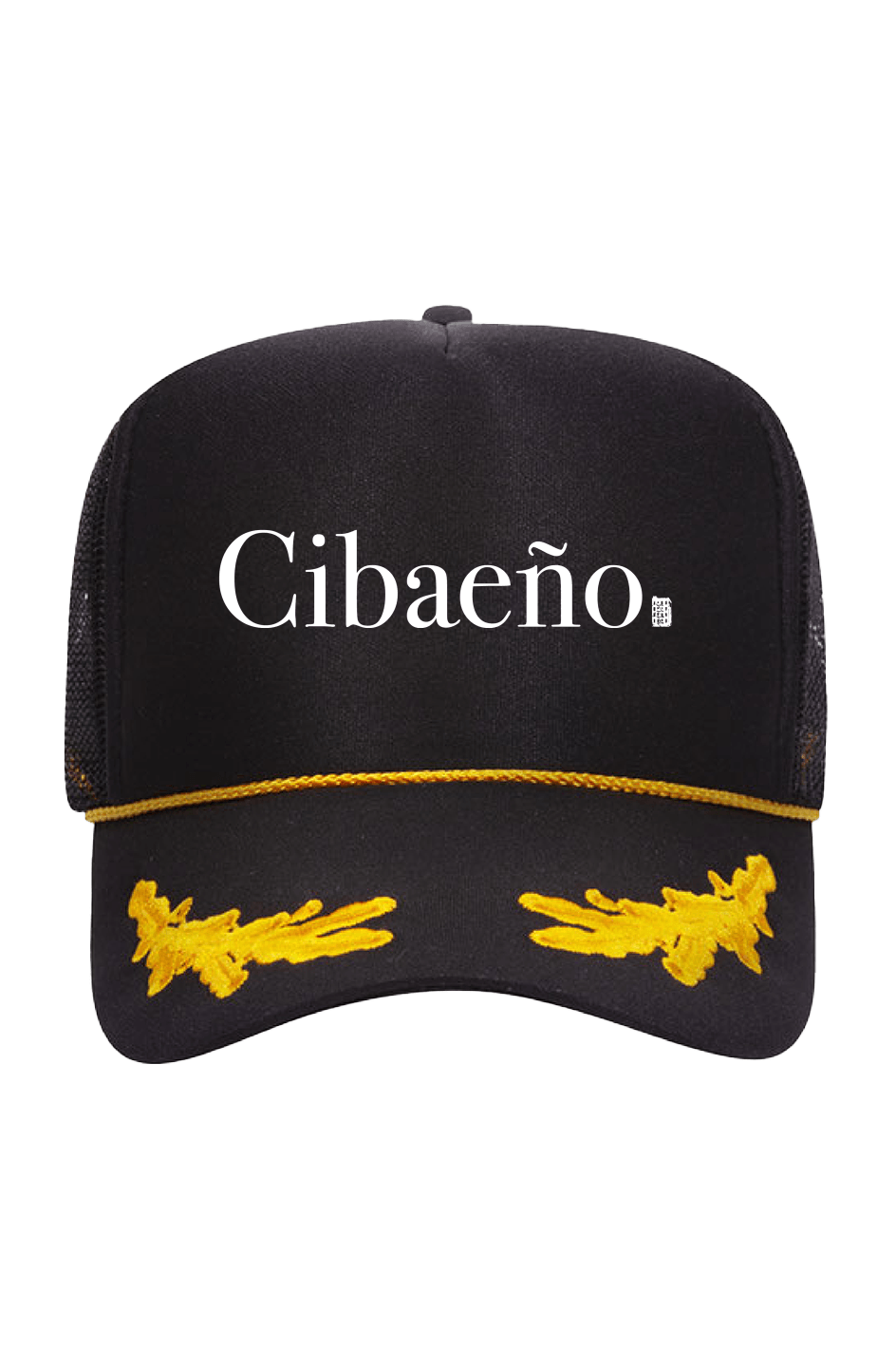 Cibaeño Gold Leaf Crown Trucker Hat