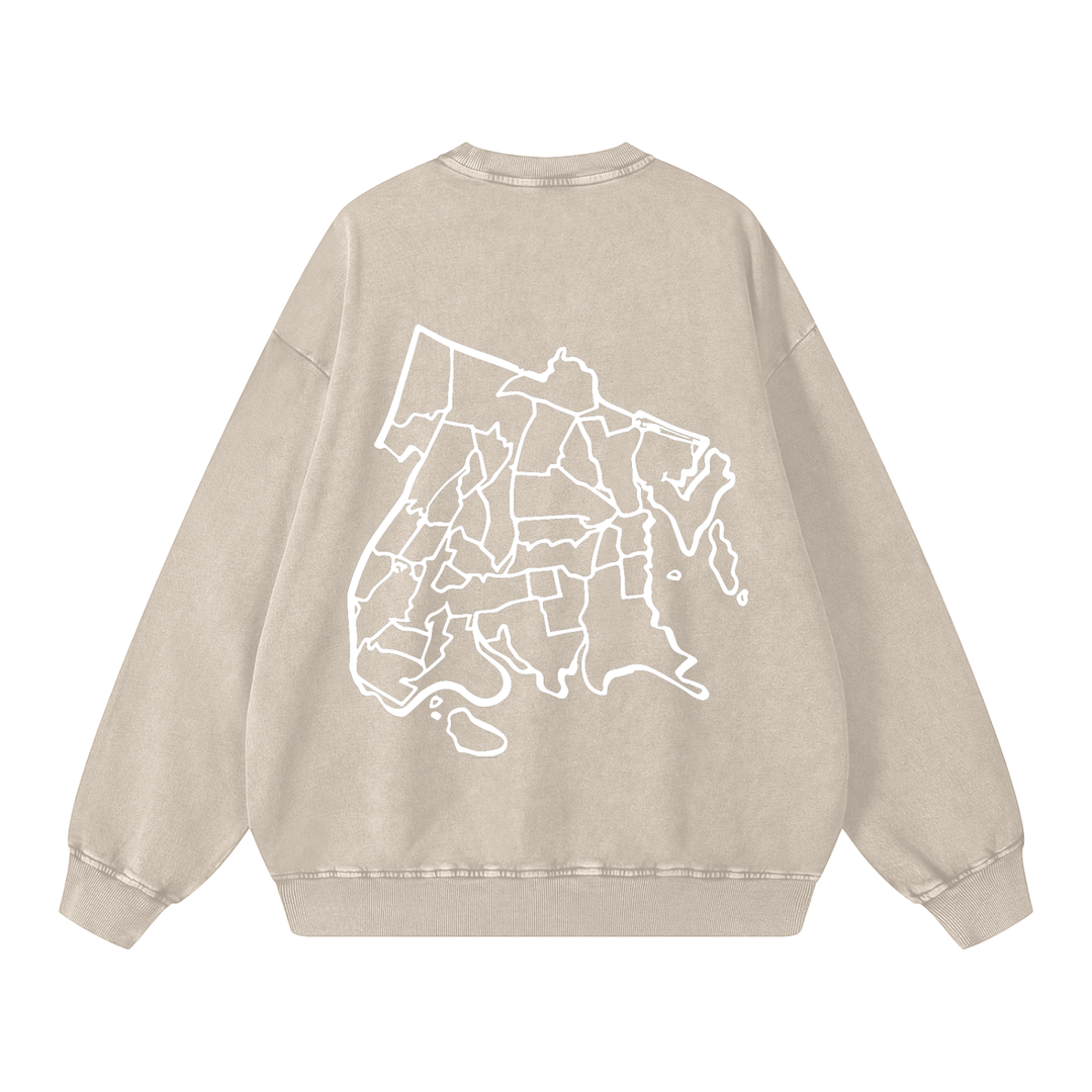 BronXNative Snow Washed Oversized Sweatshirt