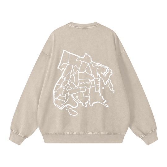 BronXNative Snow Washed Oversized Sweatshirt