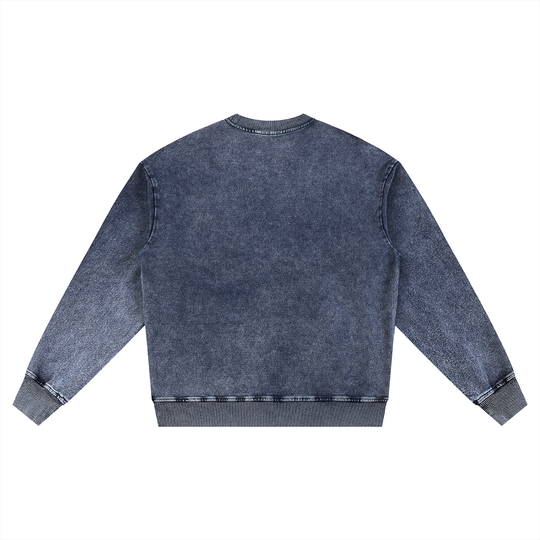 JZ x BX Takeover Snow Wash Oversized Crewneck Sweatshirt