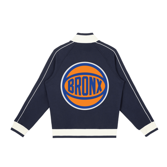 Bronx Basketball 2026 Playoffs Color Block Raglan Sleeve Zip Track Jacket by Bronx Native