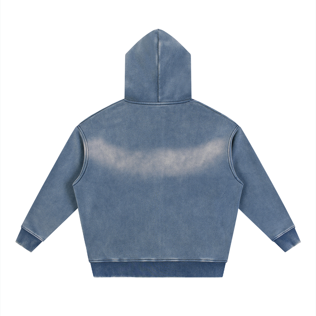 Bronx Soccer Club Sunfade Two-way Zipper Boxy Fleece Hoodie product image 4 of 8 by Bronx Native