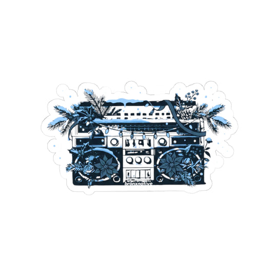 Boom Box Holidays (Blue) Sticker