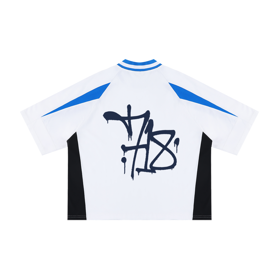 USA x Bronx Native Lim. Ed. Oversized Color Block V-Neck T-Shirt product image 2 of 2 by Bronx Native