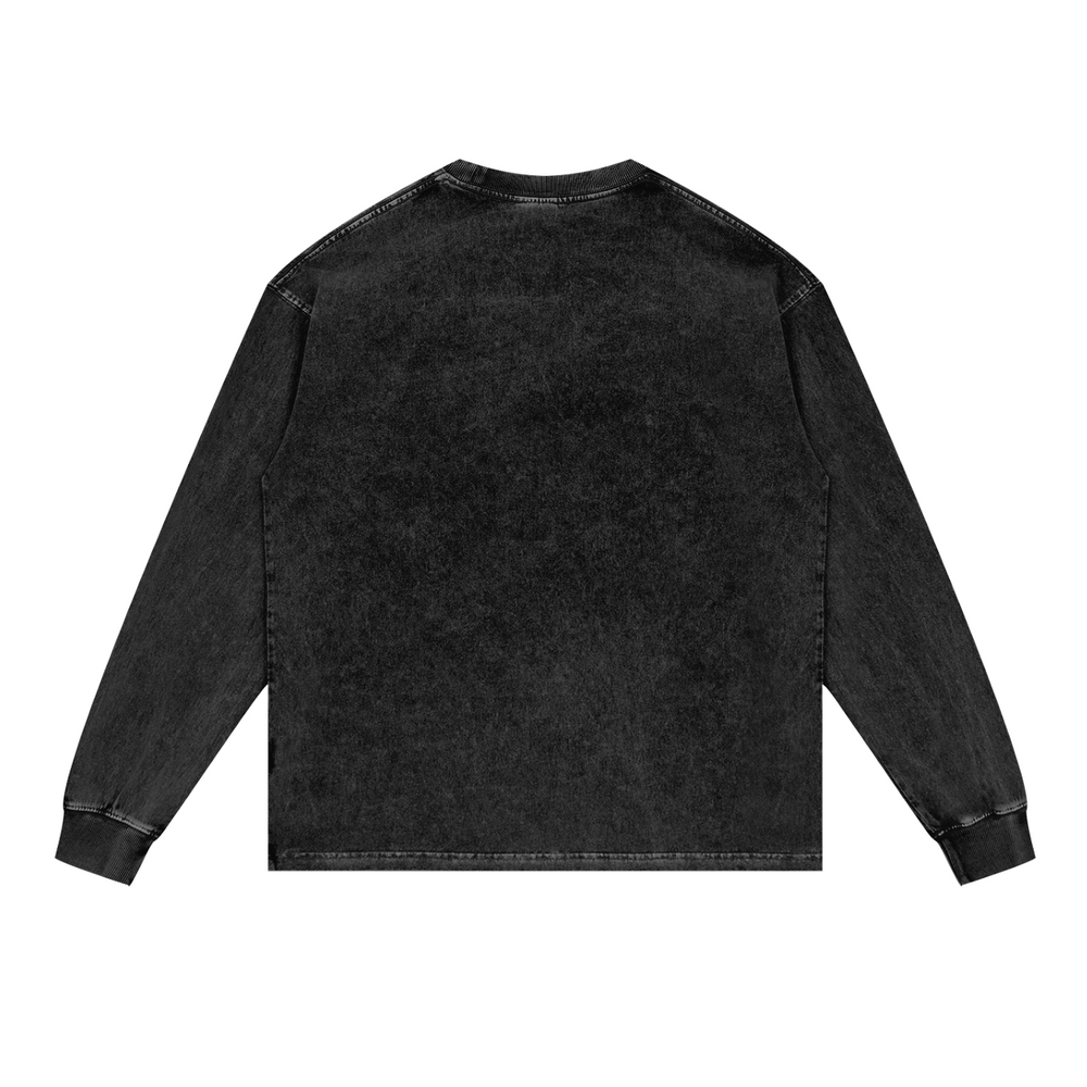 Rooted in The BR❤️NX Acid Wash Oversize Long Sleeve T-Shirt
