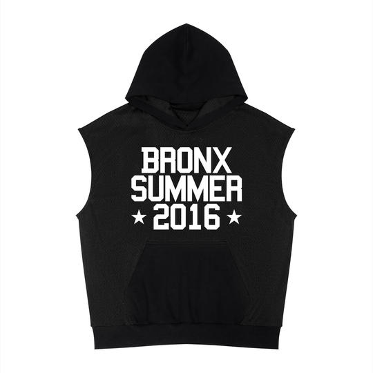 Bronx Summer Panel Mesh Sleeveless Hoodie by Bronx Native — Summer Collection product image