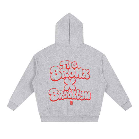 BX x BK 30th Anniversary Loose Full-Zip Hoodie by Bronx Native — BX x BK 30th Anniversary Stadium Series product image