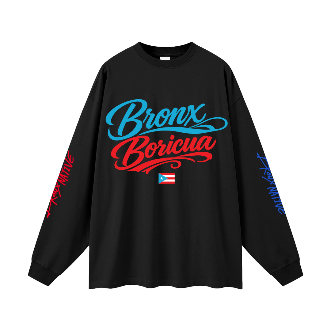 Bronx Boricua PR Edition Oversized Unisex Long Sleeve T-Shirt by Bronx Native