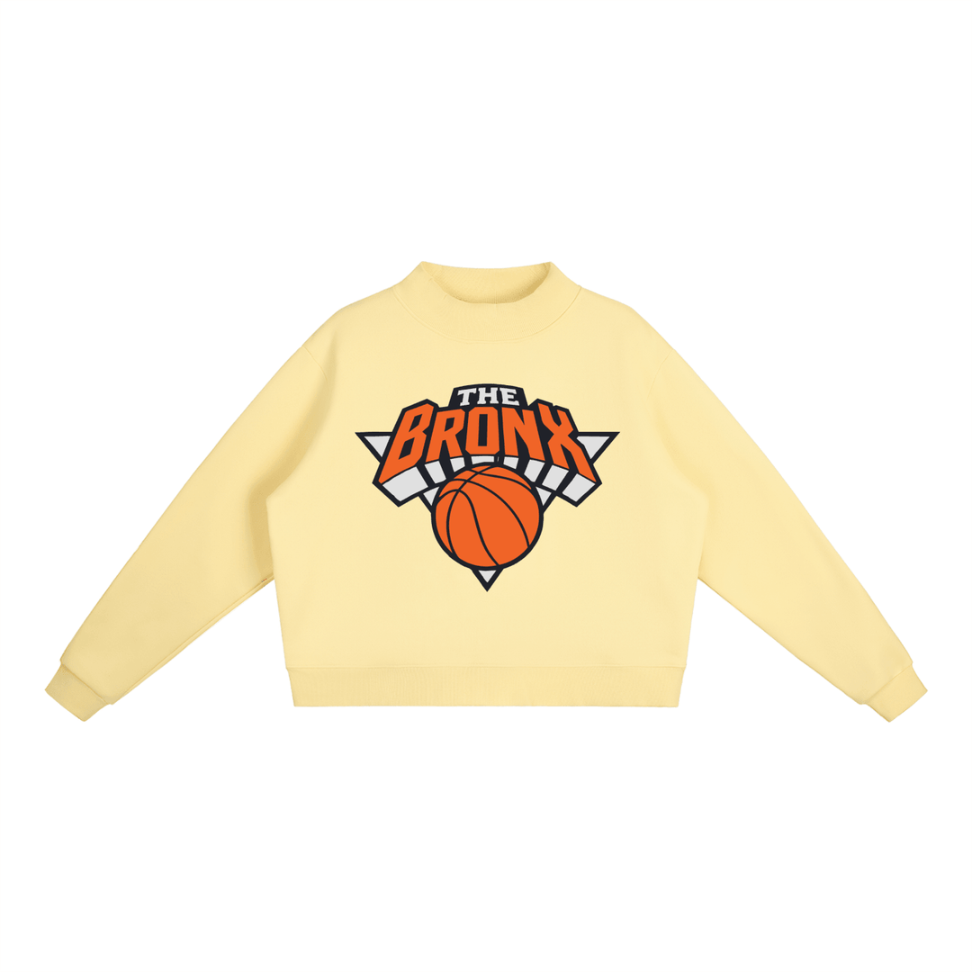 Bronx Basketball 2026 Playoff Edition Women's Essential Fleece Mock-Neck Crew Sweatshirt