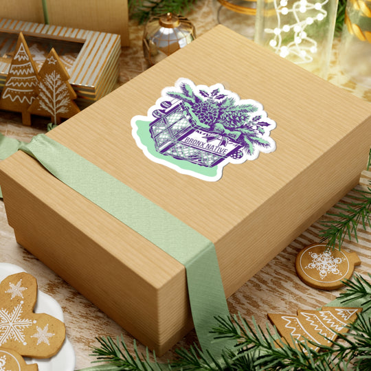 Milk Crate Holiday Purple & Green Sticker