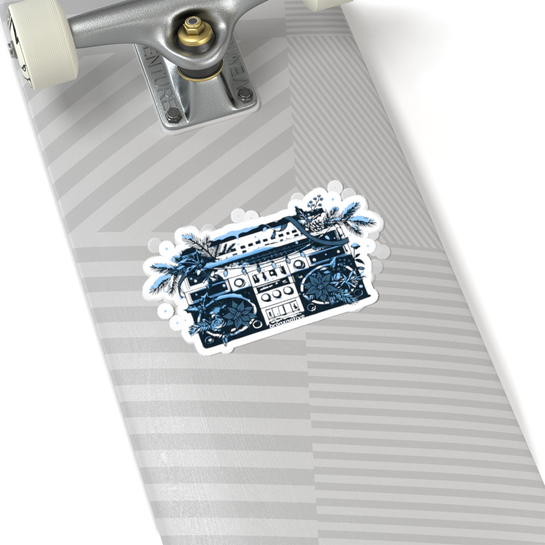 Boom Box Holidays (Blue) Sticker