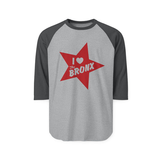 I Love the Bronx, Unisex Three-Quarter Sleeve Raglan Shirt