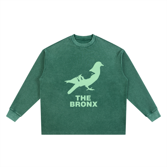 Bronx Pidgeon Mineral Wash Waffle Oversized T-Shirt
