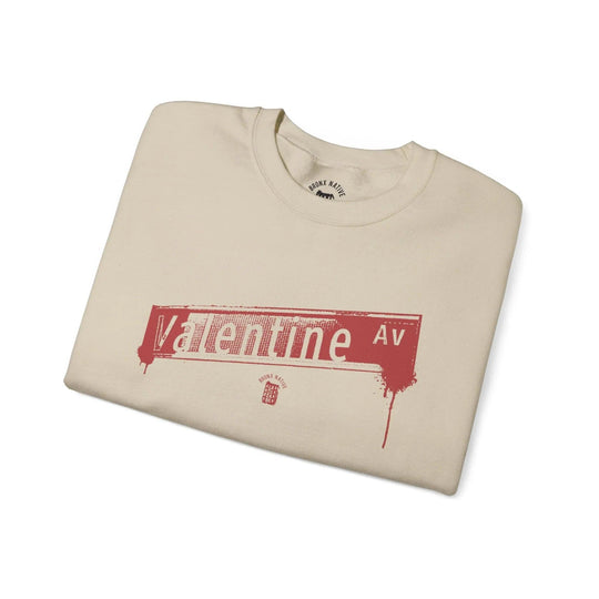 Valentine Ave Crewneck Sweatshirt — retro Bronx street sign crewneck sweatshirt — image 9