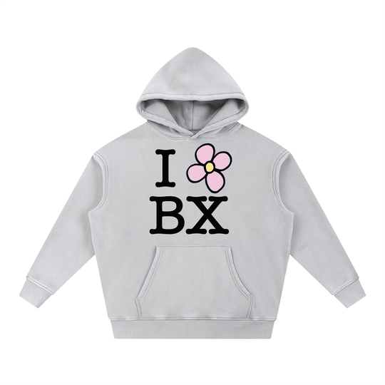 I Love BX Snow Wash Fleece Oversize Hoodie by Bronx Native for New York summer