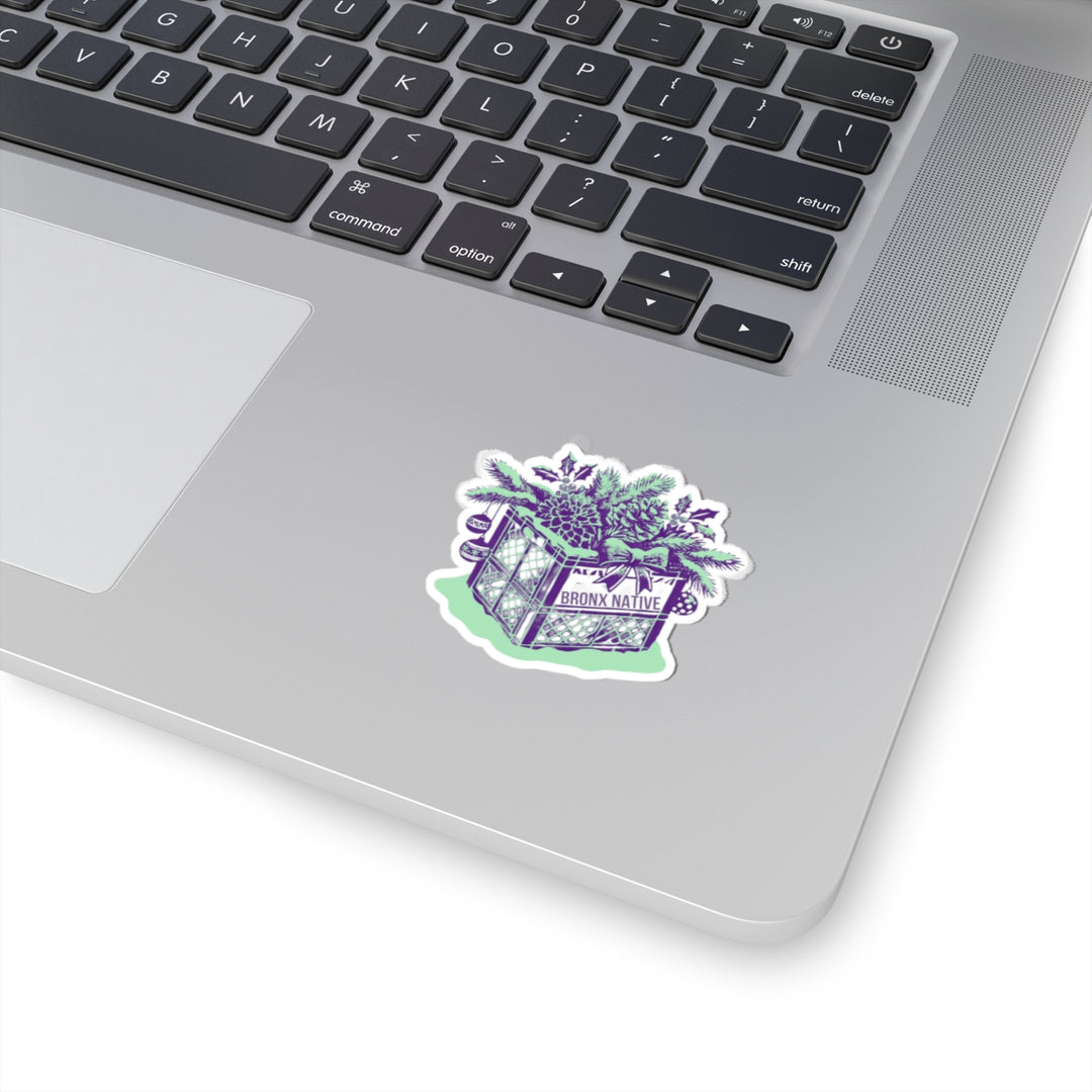 Milk Crate Holiday Purple & Green Sticker