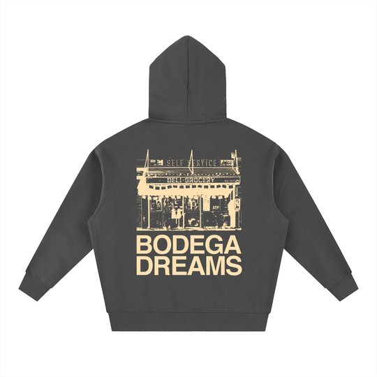 EL BRONX Essential Oversized Boxy Fit Fleece Hoodie