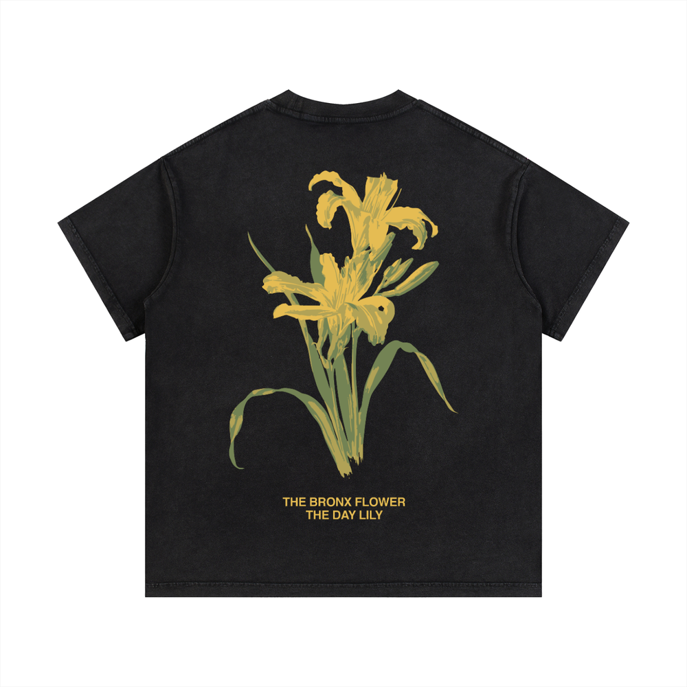 The Bronx Flower Vintage Wash Cotton T-Shirt