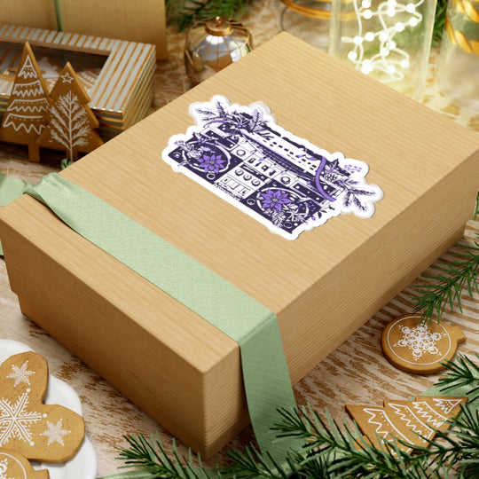 Boom Box Holidays (Purple) Sticker