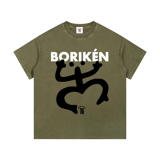 Boriken Vintage Wash Cotton T-Shirt by Bronx Native - Puerto Rico Collection