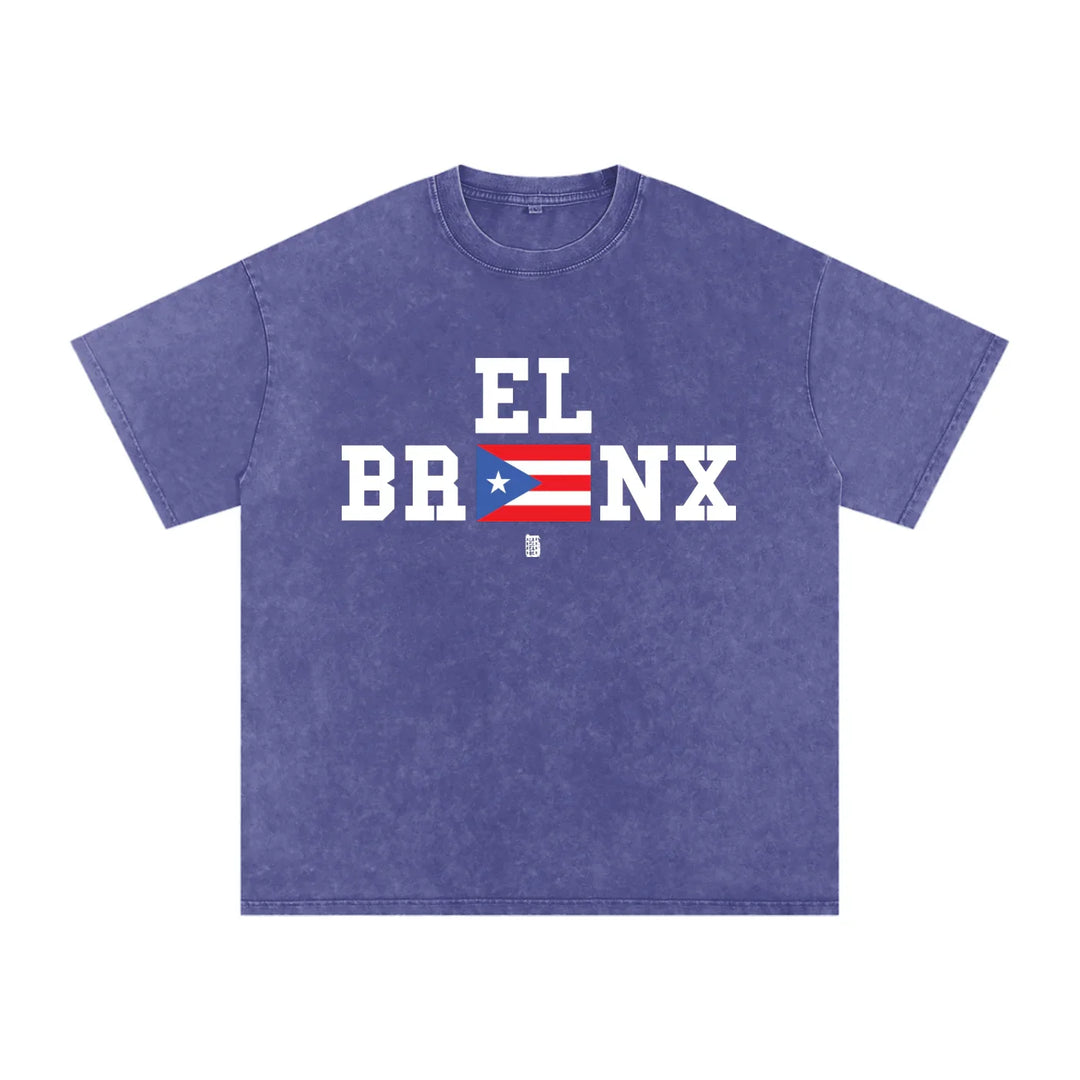 The Bronx (PR) Snow Washed Oversized Cotton T-Shirt