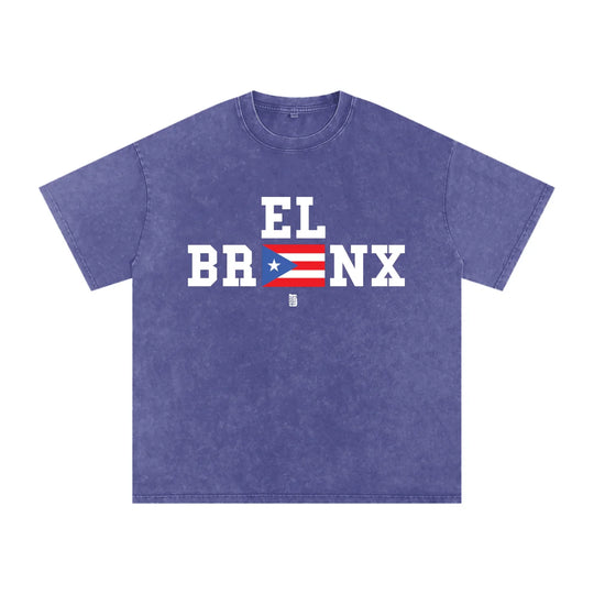 The Bronx (PR) Snow Washed Oversized Cotton T-Shirt