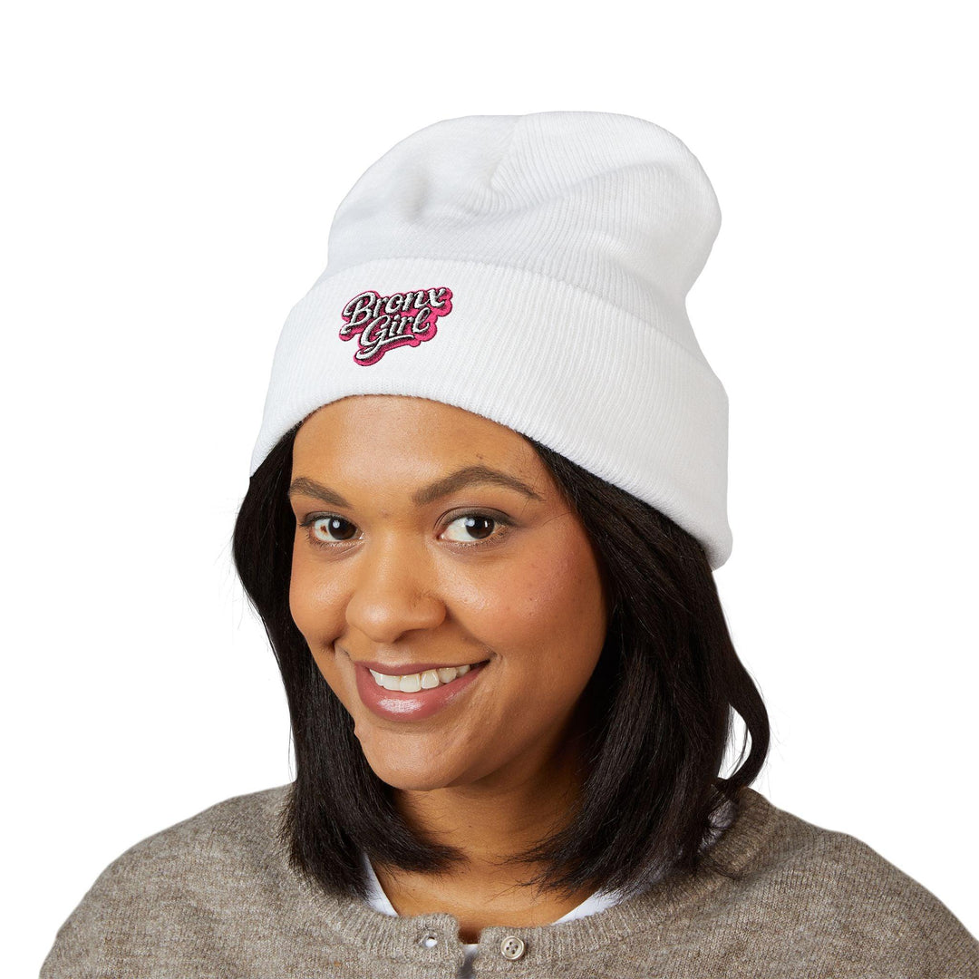 Beanie — "Bronx Girl" Embroidered Cuffed Winter Hat by Bronx Native