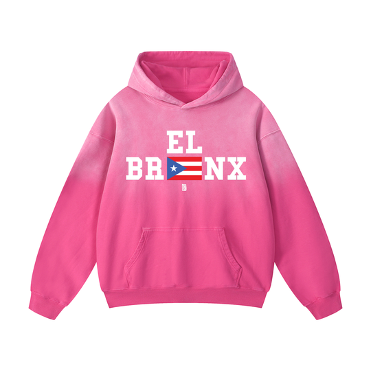 EL BRONX 787 PR Edition Heavyweight Sunfade Oversized Hoodie by Bronx Native