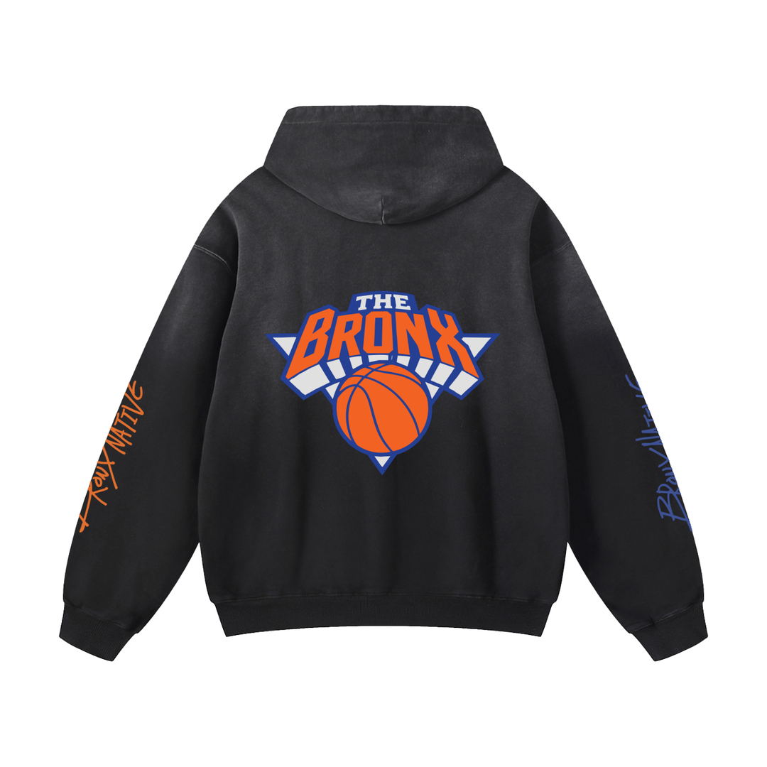 Bronx Basketball 2026 Playoff Edition Heavyweight Sunfade Oversized Hoodie