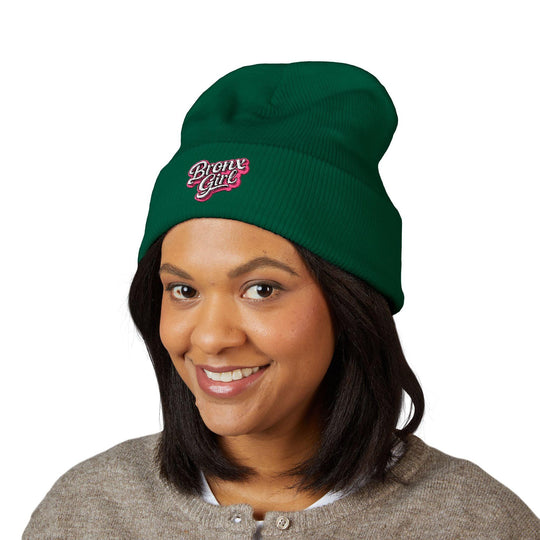 Beanie — "Bronx Girl" Embroidered Cuffed Winter Hat by Bronx Native