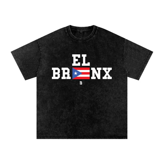 The Bronx (PR) Snow Washed Oversized Cotton T-Shirt
