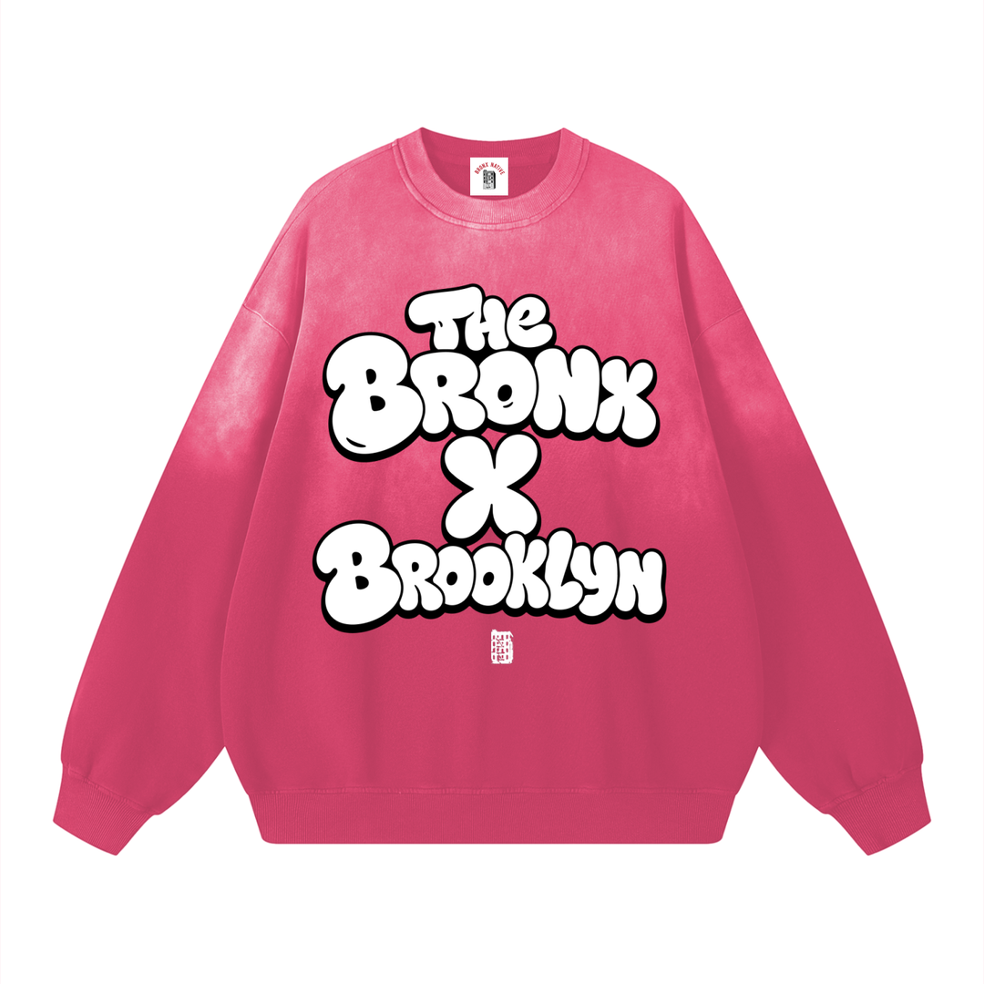 The Bronx x Brooklyn Sunfade Drop-Shoulder Cotton Sweatshirt