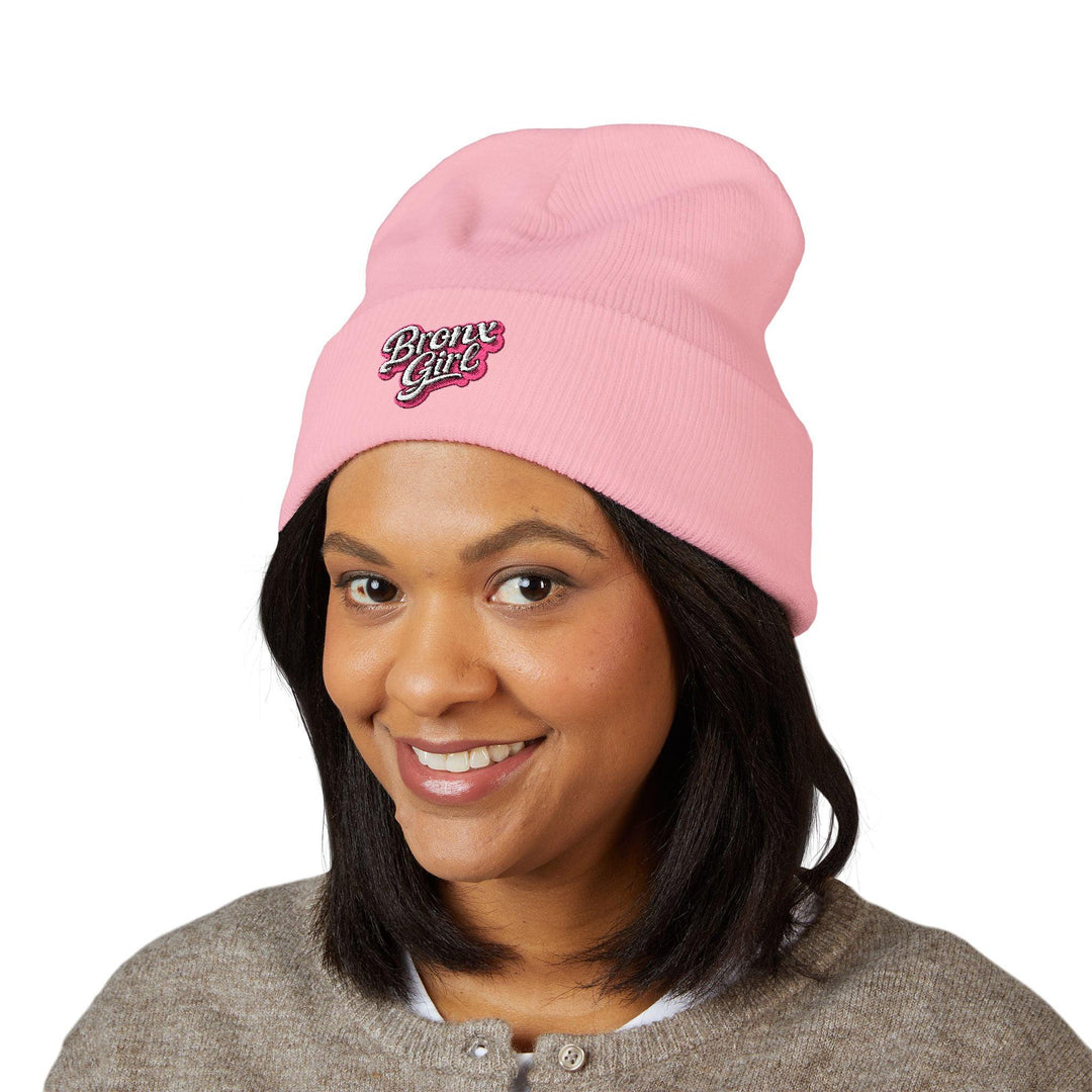 Beanie — "Bronx Girl" Embroidered Cuffed Winter Hat by Bronx Native