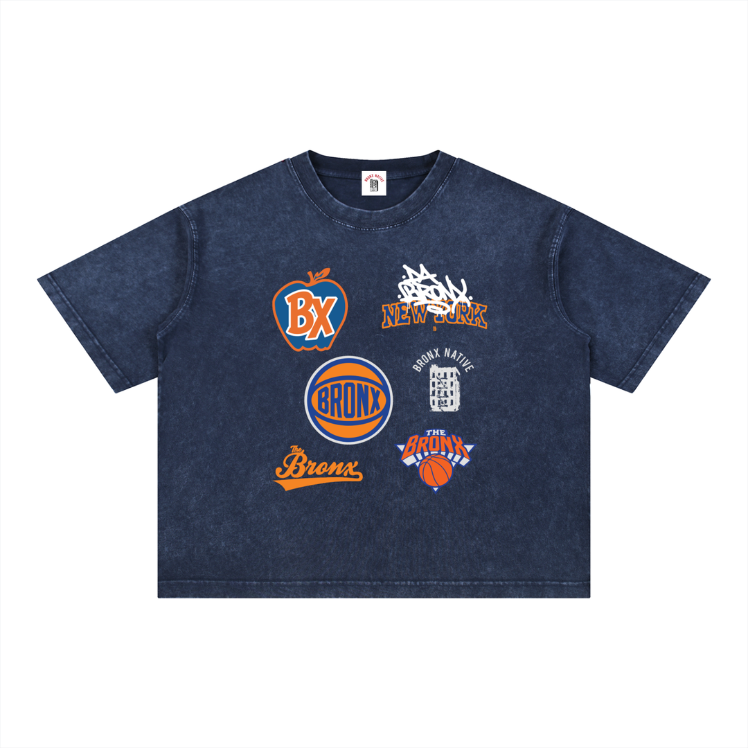 Bronx Basketball 2026 Finals Mineral Wash Boxy Cotton T-Shirt product image 5 of 8 by Bronx Native