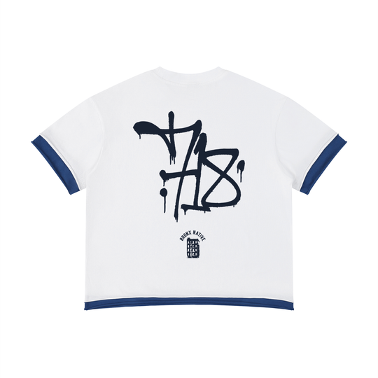 USA x Bronx Native Lim. Ed. Unisex Boxy Color Block T-Shirt