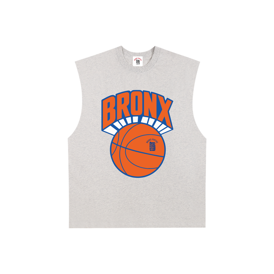 Bronx Basketball 2026 Finals Raw Edge Cotton Tank Top