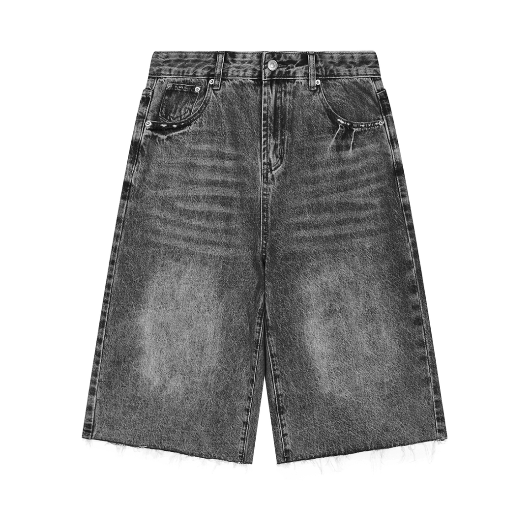 Men’s Vintage Wide Leg Denim Shorts