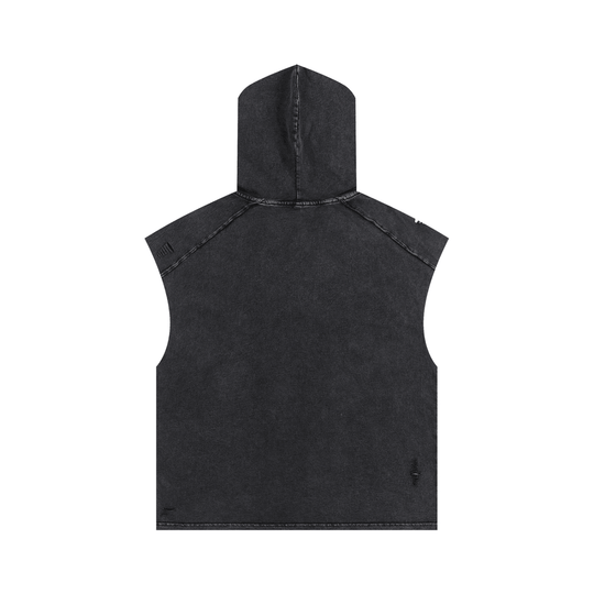Boogie Down My City Snow Washed Boxy Hooded Tank Top by Bronx Native, Summer 2026 tank tops with BX pride and New York streetwear energy