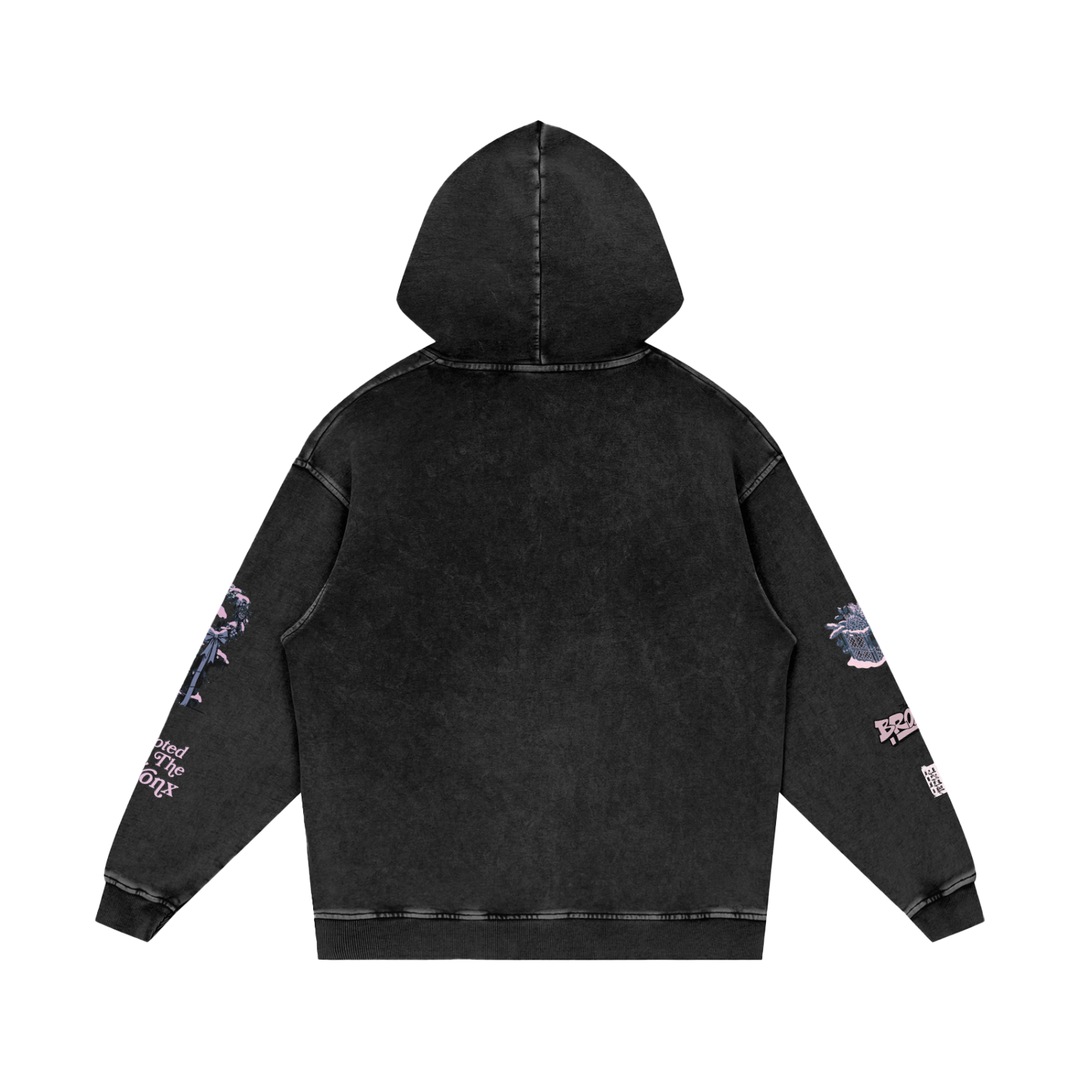 Rooted in BXNY Snow Washed Loose Cotton Hoodie