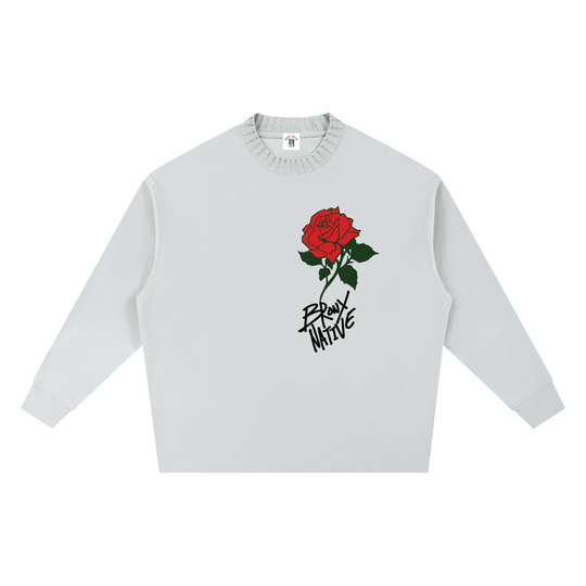Bronx Rose Knitted Round Neck Oversize Sweatshirt by Bronx Native for New York summer