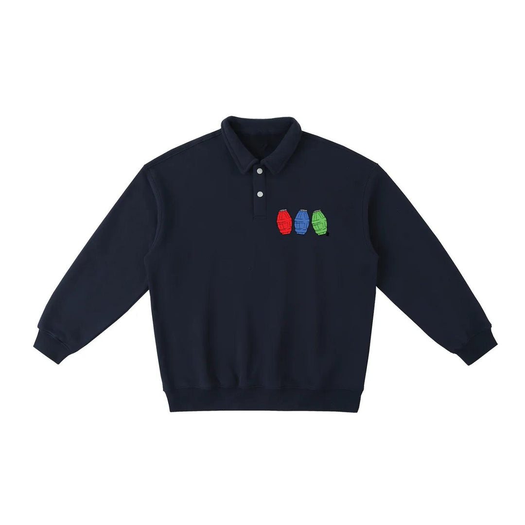 Quarter Waters Heavyweight Polo-Collar Sweatshirt