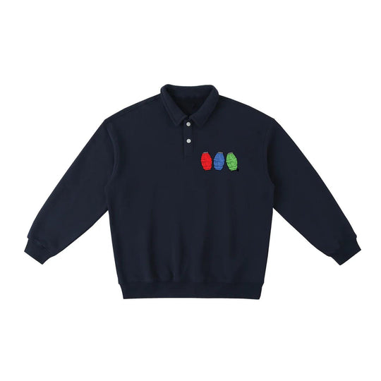 Quarter Waters Heavyweight Polo-Collar Sweatshirt