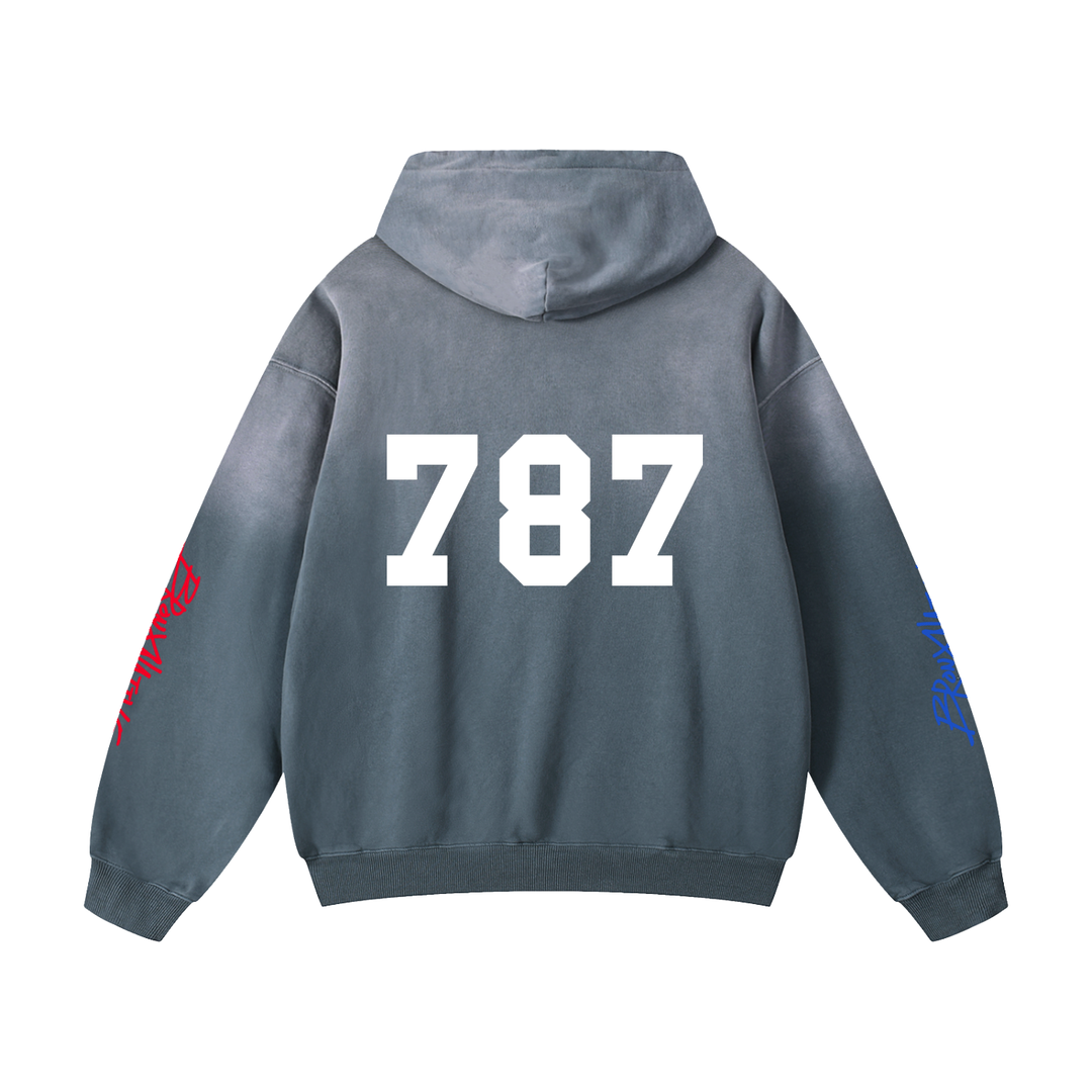 Nuyorican 787 PR Edition Heavyweight Sunfade Oversized Hoodie by Bronx Native