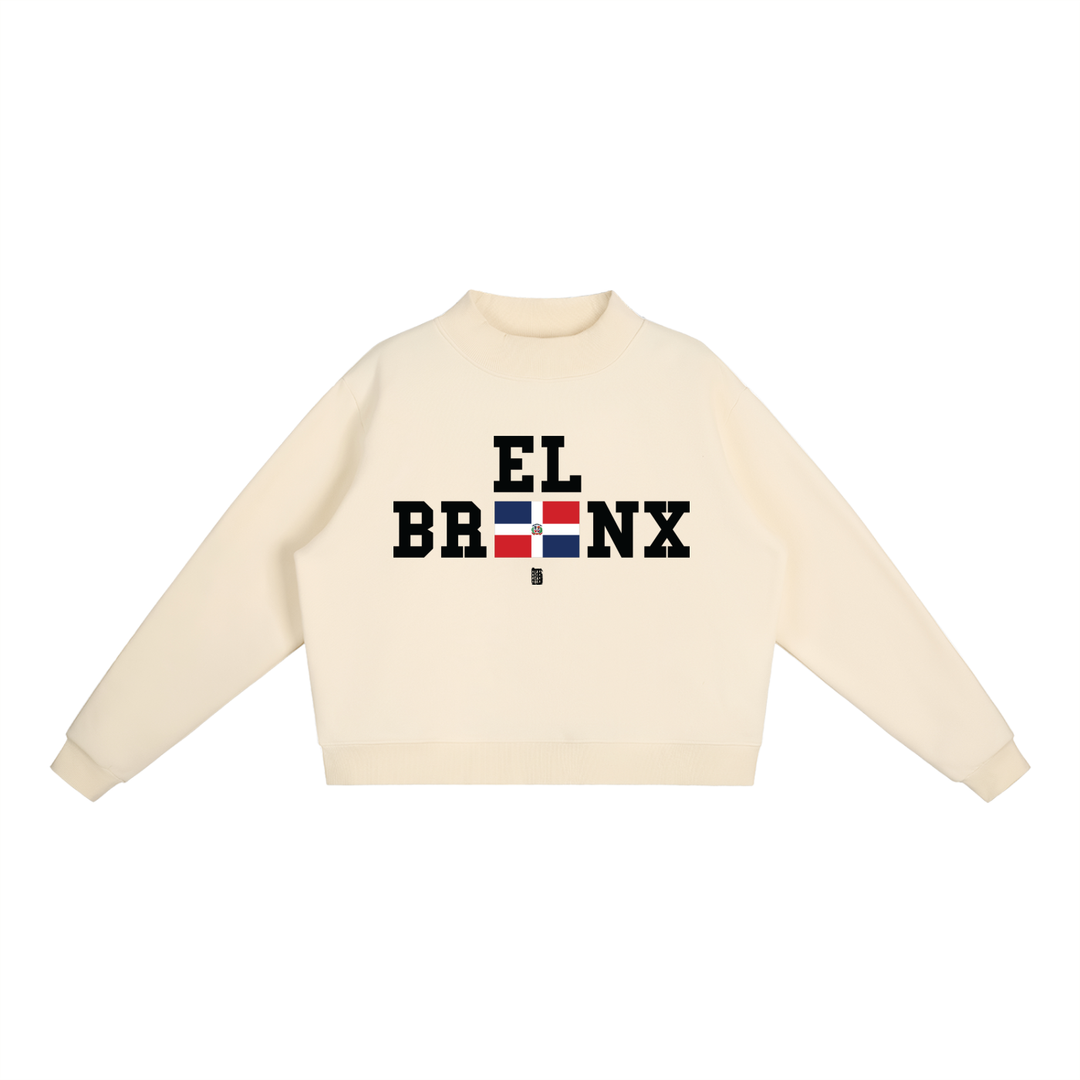 Essential Fleece Mock-Neck Crew Sweatshirt