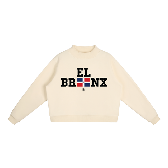 Essential Fleece Mock-Neck Crew Sweatshirt