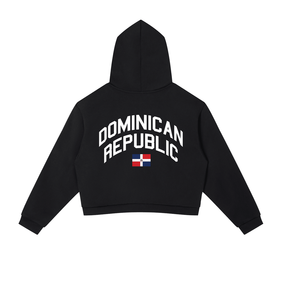 Cibaeña Womens Side Stripe Cropped Hoodie