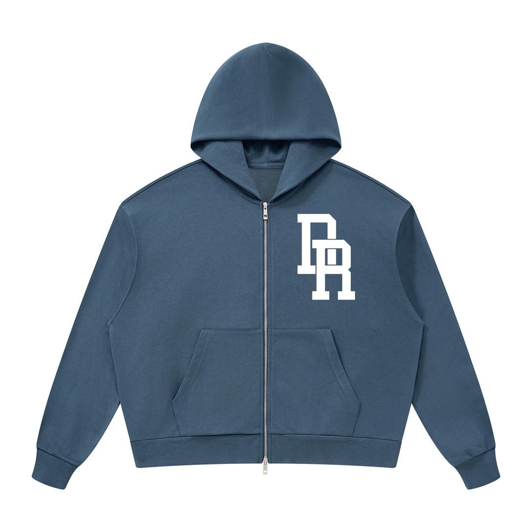 Dominican Republic Unisex Drop Shoulder Full Zip Hoodie