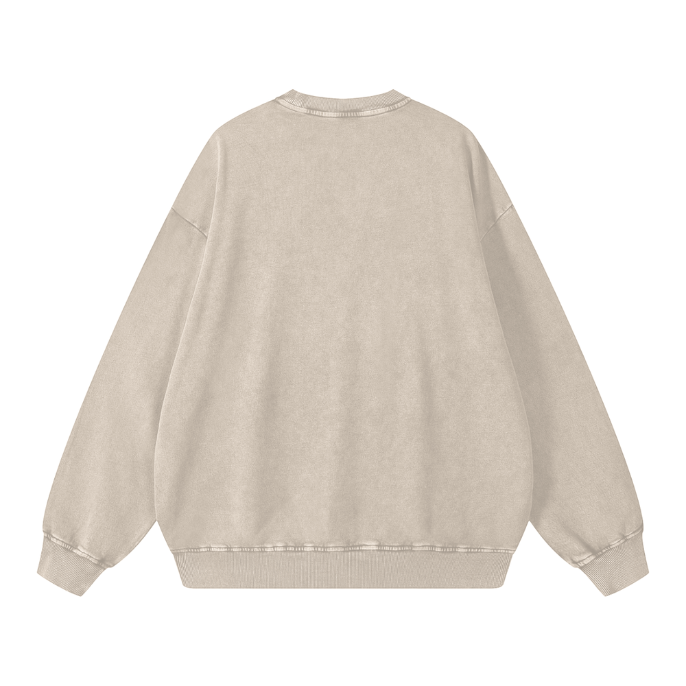 BX Bodega Cats Snow Washed Oversized Sweatshirt